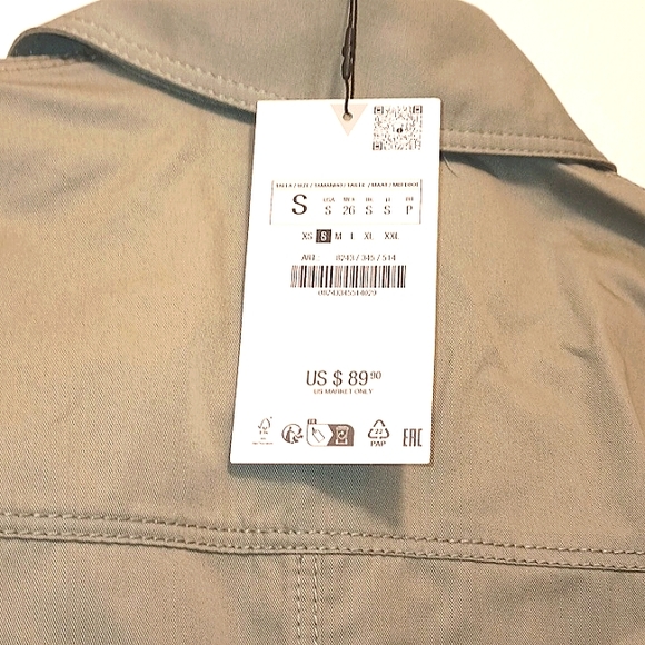 ZARA BEIGE FULL GABARDINE JUMPSUIT - Picture 8 of 9